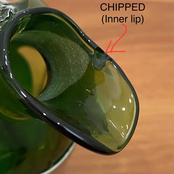 MCM Mid Century Modern FARBER BROS. Krome Kraft Green 4.5" Small Pitcher Jug - Picture 10 of 12